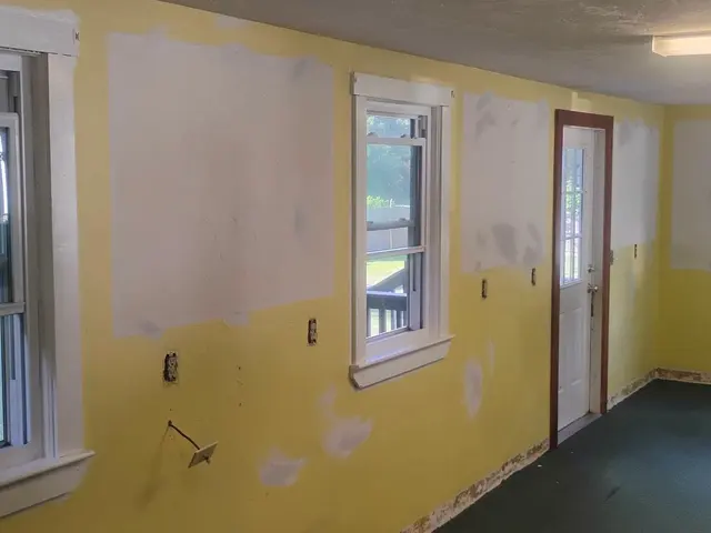 Commercial interior repaint, before