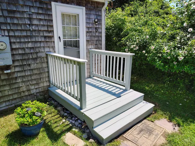 Entry stairs and rails, after